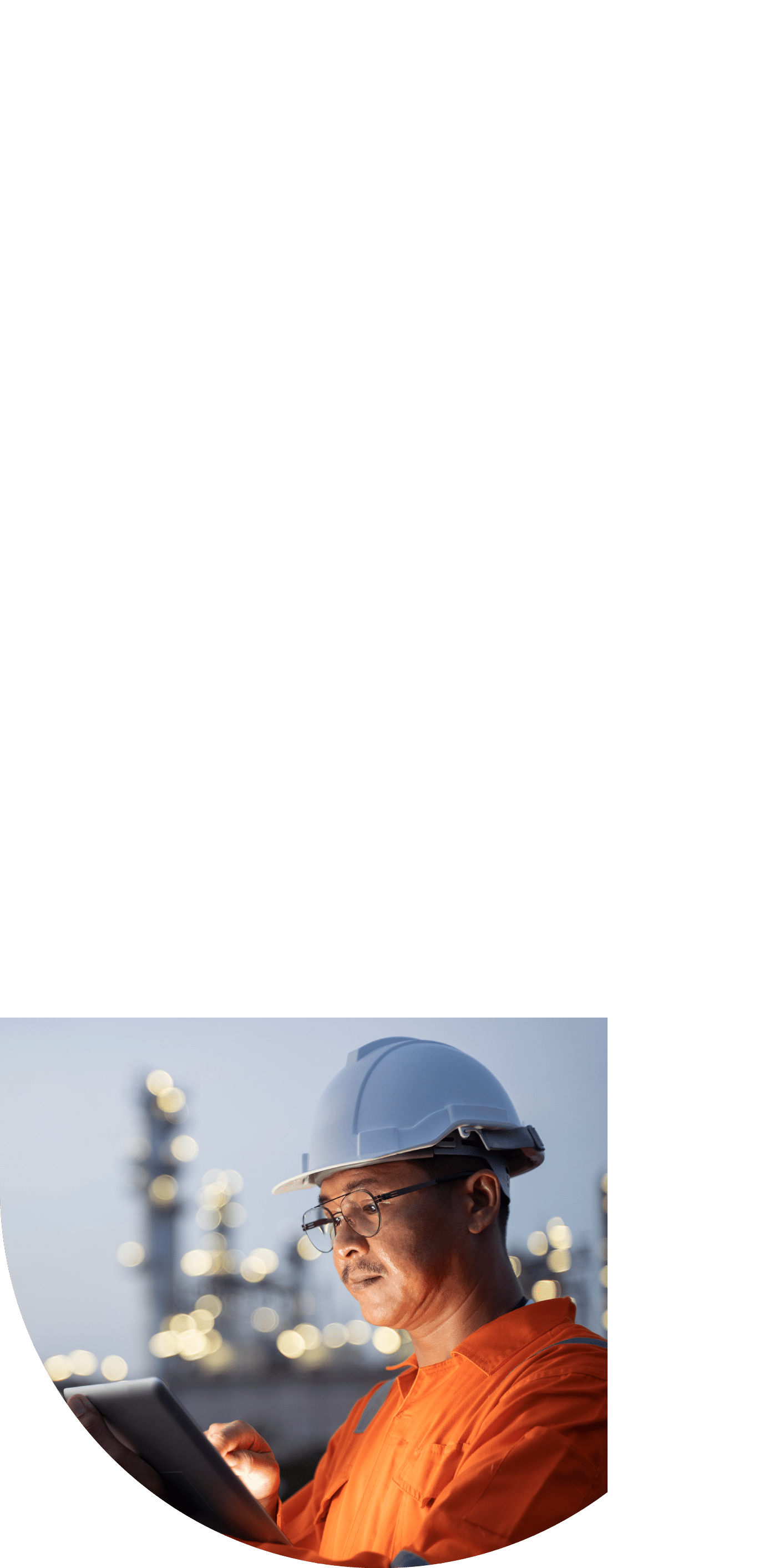 Engineer checks shipment of chemicals at oil and gas industry pipeline job site 